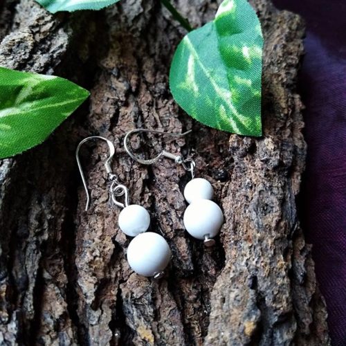 Boucles d’oreilles en Howlite