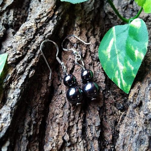 Boucles d’oreilles en Hématite