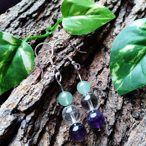 Boucles d'oreilles Détende en Perles