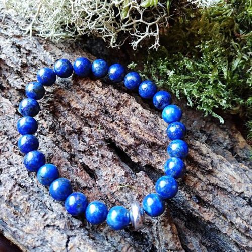 Bracelet  Lapis-Lazuli en perles de 8 mm