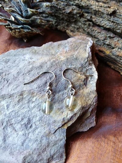 Boucles d’oreilles perles en Citrine Optimisme et joie de vivre