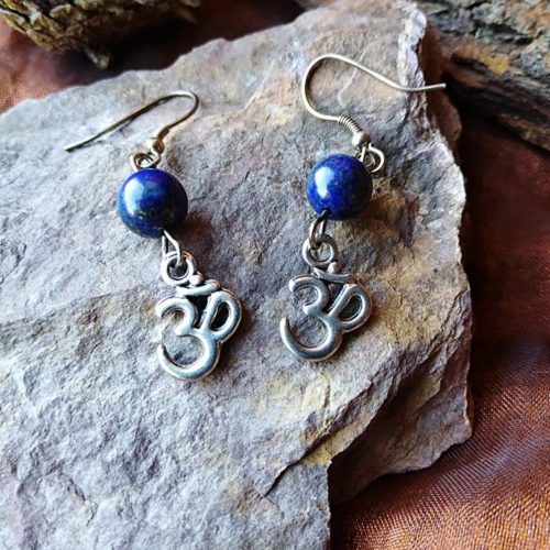 Boucles d’oreilles Om et Lapis-Lazuli Sagesse