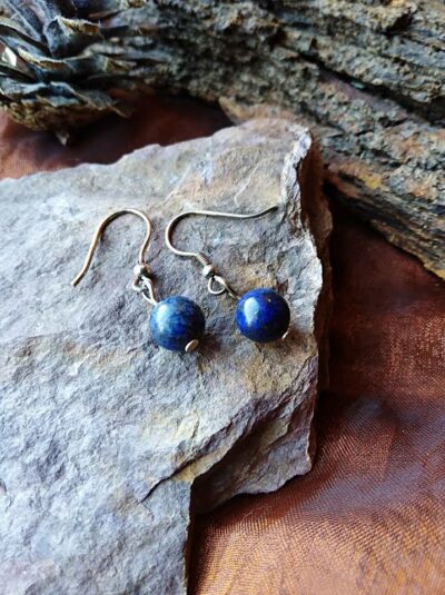 Boucles d’oreilles perles en Lapis-Lazuli Sagesse