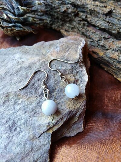 Boucles d'oreilles perles en Aigue Marine