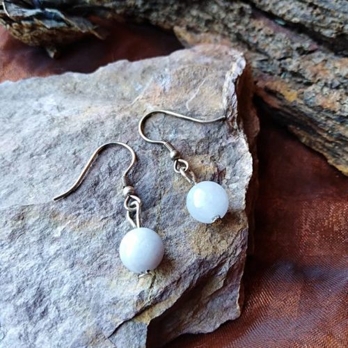 Boucles d'oreilles perles en Aigue Marine