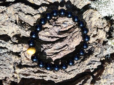 Bracelet Tourmaline Noire Perles 8mm Protection