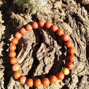 Bracelet Jaspe rouge perles de 8 mm