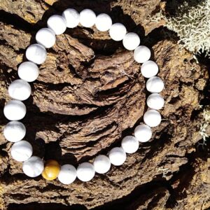 Bracelet  Howlite Perles de  8mm Nouveau départ
