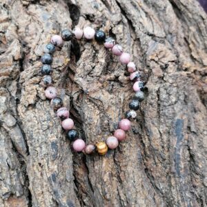 Bracelet  Rhodonite perles de 6 mm