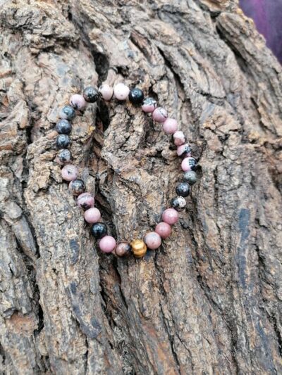 Bracelet  Rhodonite perles de 6 mm