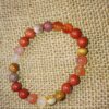 Bracelet énergie en perles de 8 mm. Jaspe rouge, cornaline, mookaite
