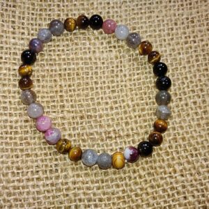 Bracelet de Protection en perles de 6 mm – Labradorite, oeil de tigre