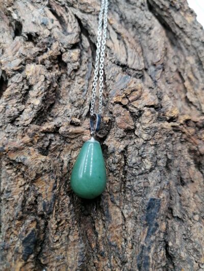 Pendentif goutte Aventurine verte