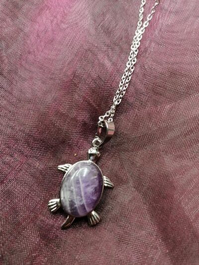 Pendentif Tortue en Améthyste