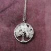 Pendentif arbre de vie en Quartz rose