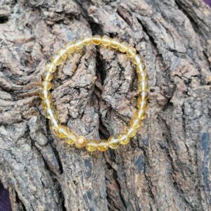 Bracelet Citrine perles de 6 mm