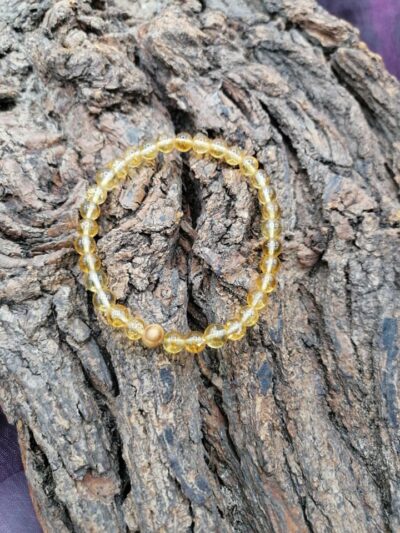 Bracelet Citrine perles de 6 mm