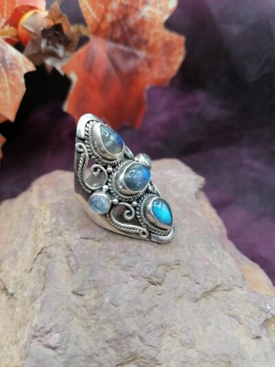 Bague en Argent 925 – Labradorite – Taille 57
