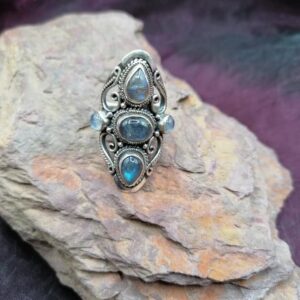 Bague en Argent 925 – Labradorite – Taille 57