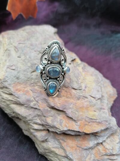 Bague en Argent 925 – Labradorite – Taille 57