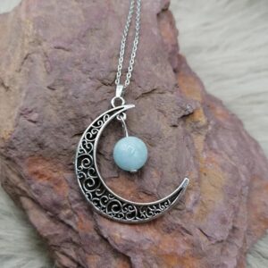 Pendentif « Pouvoir de Lune » – Aigue-Marine