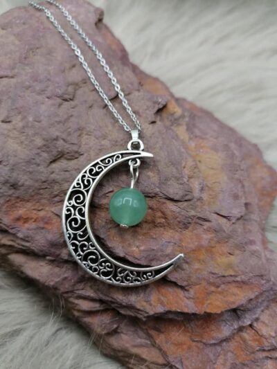Pendentif « Pouvoir de Lune » – Aventurine Verte