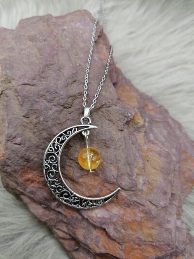 Pendentif « Pouvoir de Lune » – Citrine