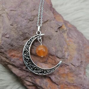 Pendentif « Pouvoir de Lune » – Cornaline