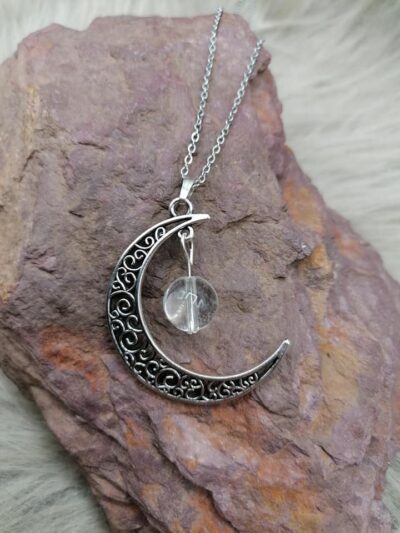 Pendentif « Pouvoir de Lune » – Cristal de Roche