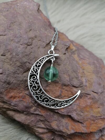 Pendentif « Pouvoir de Lune » – Fluorite