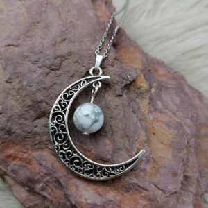 Pendentif “Pouvoir de Lune” – Howlite