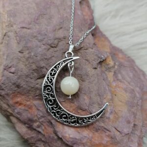 Pendentif « Pouvoir de Lune » – Pierre de Lune Orangée
