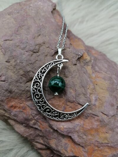 Pendentif « Pouvoir de Lune » – Malachite