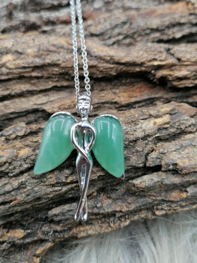 Pendentif Fée en Aventurine Verte