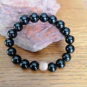 Bracelet en Tourmaline noir - 10 mm