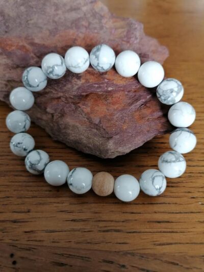 Bracelet en Howlite – 10mm