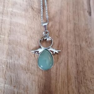 Pendentif Ange en Aventurine Verte