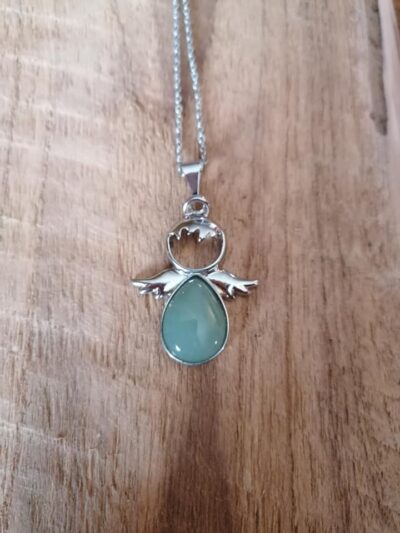 Pendentif Ange en Aventurine Verte