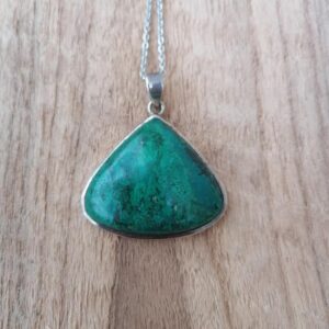 Pendentif en Azurite Malachite – Argent 925