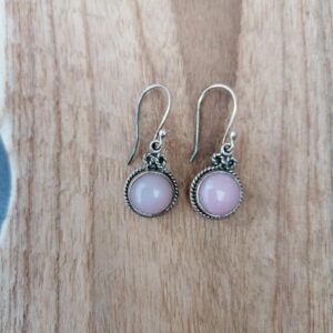 Boucles d’oreilles en Rhodochrosite – Argent 925