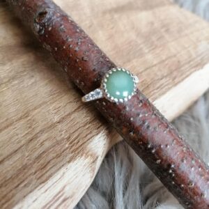 Bague en Jade Véritable et Marcassite - Argent 925