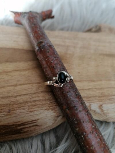 Bague en Onyx – Argent 925 – Taille 57