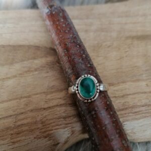 Bague en Malachite – Argent 925 – Taille 57