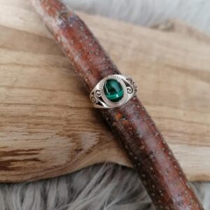 Bague en Malachite – Argent 925 – Taille 57