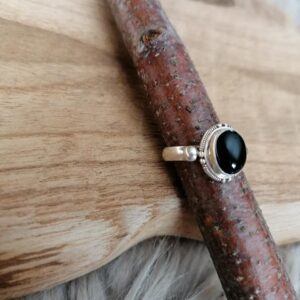 Bague en Onyx – Argent 925 – Taille 57