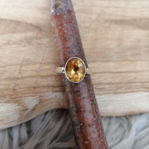 Bague en Citrine Facettée - Argent 925