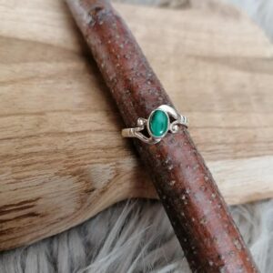 Bague en Malachite – Argent 925 – Taille 57