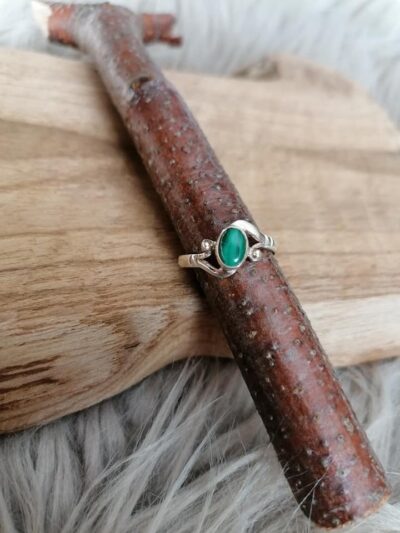 Bague en Malachite – Argent 925 – Taille 57