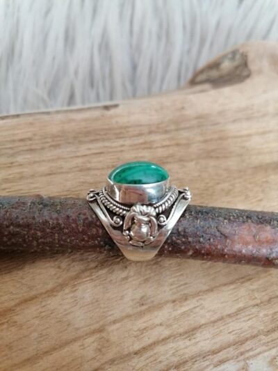 Bague en Malachite – Argent 925 – Taille 57