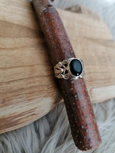 Bague en Onyx – Argent 925 – Taille 57